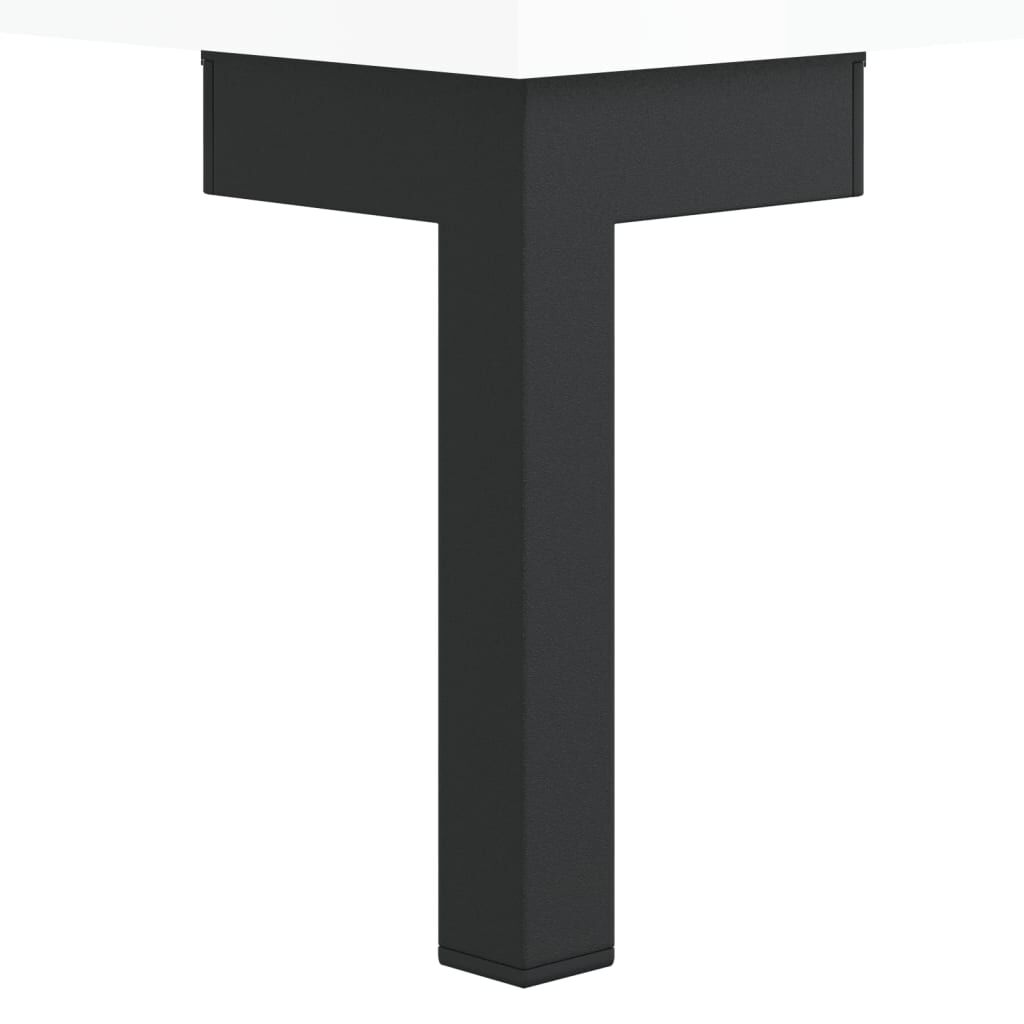 vidaXL Skjenk høyglans hvit 34,5x32,5x90 cm konstruert tre