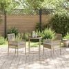 vidaXL Hage Bistro Sett 3 pcs Beige Poly rattan