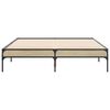 vidaXL Sengeramme sonoma eik 120x190 cm konstruert tre og metall