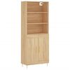 vidaXL Highboard sonoma eik 69,5x34x180 cm konstruert tre