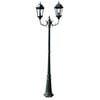 vidaXL Hagelampe 2-armet 230 cm m&oslash;rkegr&oslash;nn/svart aluminum