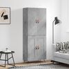 vidaXL Highboard betonggr&aring; 69,5x34x180 cm konstruert tre