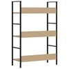 vidaXL Bokhylle 3 lag eik 60x27,6x90,5 cm konstruert tre
