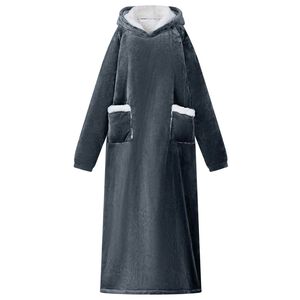 vidaXL Teppe-hettegenser Marinebl&aring; M Fleece og Flanell