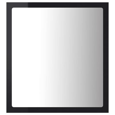vidaXL LED-badespeil høyglans svart 40x8,5x37 cm akryl