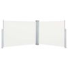 vidaXL Uttrekkbar sidemarkise 100x1000 cm kremhvit