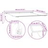 vidaXL Innvendbar Markise med 350 x 250 cm stoff