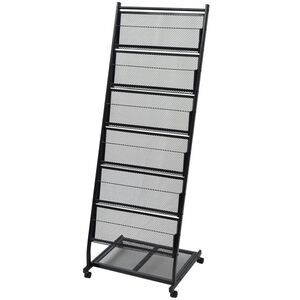 vidaXL Magasinhylle 47,5x43x133 cm svart A4