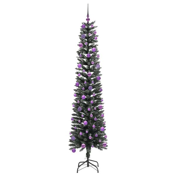 vidaXL Kunstig juletre med 300 LED gr&oslash;nn 240 cm PVC og plast og st&aring;l