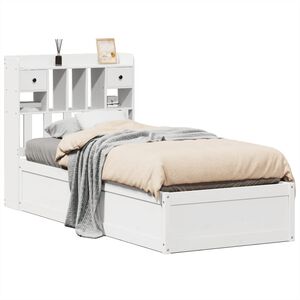 vidaXL Sengeramme uten madrass hvit 75x190 cm heltre furu