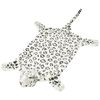 vidaXL Leopardteppe plysj 139 cm hvit