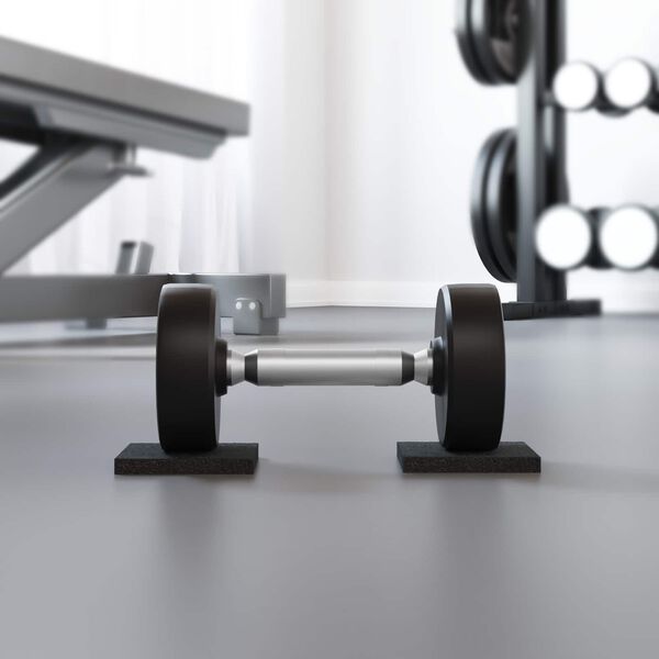 vidaXL Gummigranulat uteplasspad Svart 6 x 9 x 1 cm Gummi