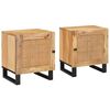 vidaXL Nattbordskap 2 pcs Naturlig 40 x 33 x 46 cm
