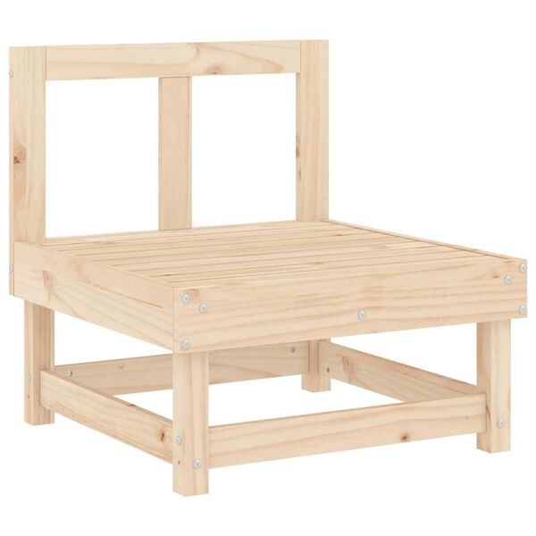 vidaXL Midtsofa med puter heltre furu