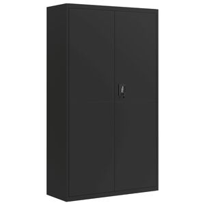 vidaXL Arkivskap svart 105x40x180 cm st&aring;l