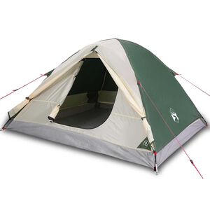 vidaXL Kuppeltelt for camping 3 personer gr&oslash;nn vanntett