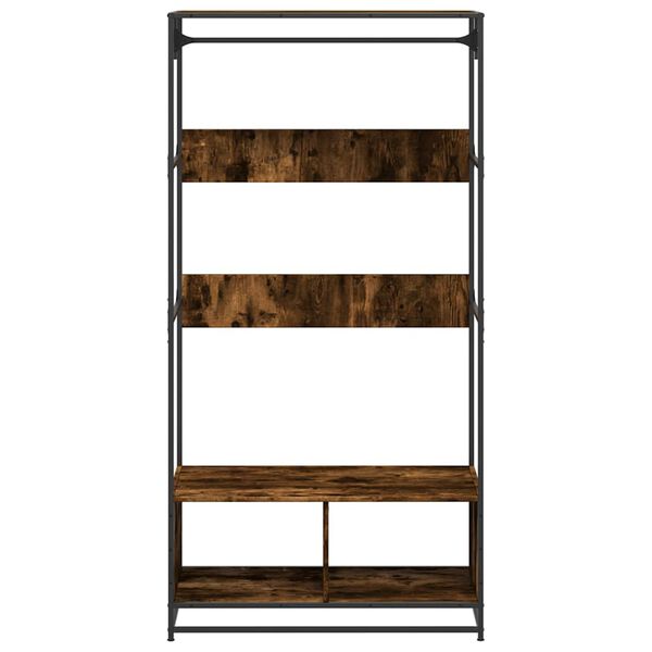 vidaXL Garderobe r&oslash;kt eik 90x50x180 cm konstruert tre