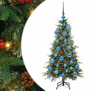 vidaXL Kunstig sammensatt juletre med 150 LED gr&oslash;nn 120 cm PE og PVC