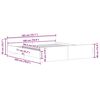 vidaXL Sengeramme uten madrass artisan eik 180x200 cm konstruert tre