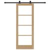 vidaXL Skyvedør ORKDAL Naturlig og svart 78 x 202 cm
