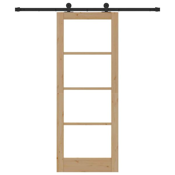 vidaXL Skyvedør ORKDAL Naturlig og svart 78 x 202 cm