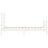 vidaXL Sengeramme uten madrass hvit 90x200 cm heltre furu