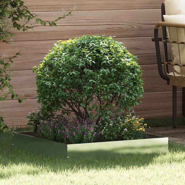 vidaXL Gjerdekant 6 pcs s&oslash;lv 60 x 60 x 13 cm Rustfritt St&aring;l