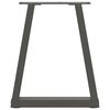 vidaXL Salongbordben V-formet 2 stk antrasitt 28 x (42-43,3) cm stål