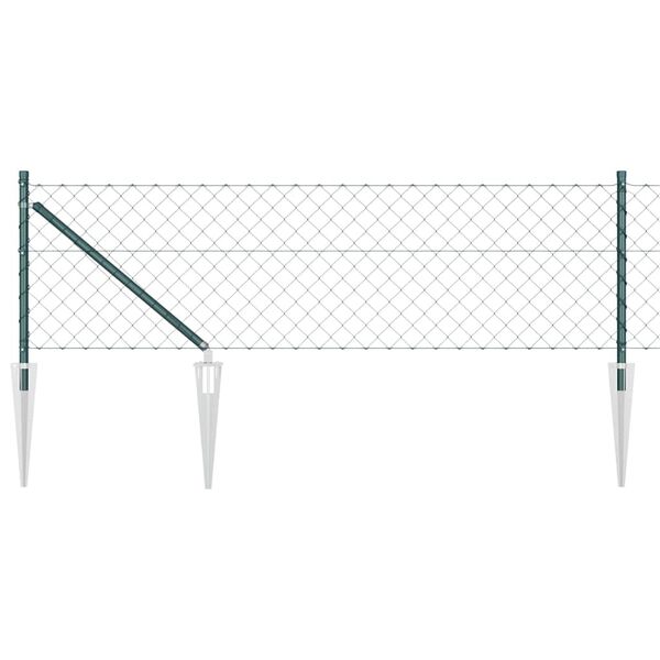 vidaXL Gjerdep&aring;le gr&oslash;nn 25 x 0,6 m (60 x 60 mm mesh) St&aring;l og PVC