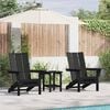 vidaXL Hage Stol 2 pcs Svart 80.5 x 74.5 x 92 cm Polyethylen