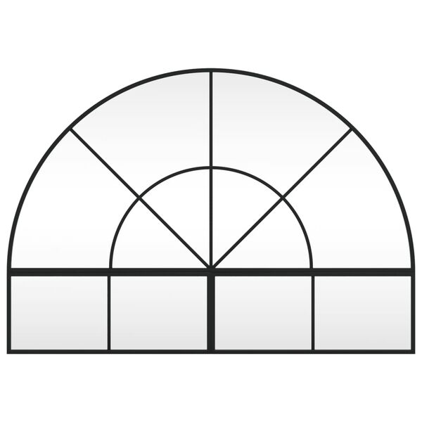 vidaXL Veggspeil svart 100x70 cm buet jern