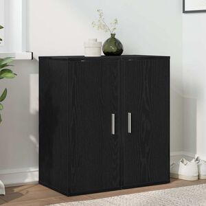 vidaXL Skoskap 2 stk svart eik 32x35x70 cm konstruert tre