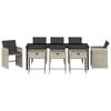 vidaXL Hage Spisegruppe 9 pcs Lysegr&aring; polyrotting