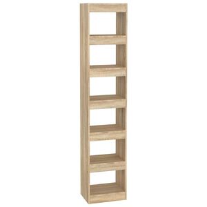 vidaXL Bokhylle/romdeler sonoma eik 40x30x198 cm