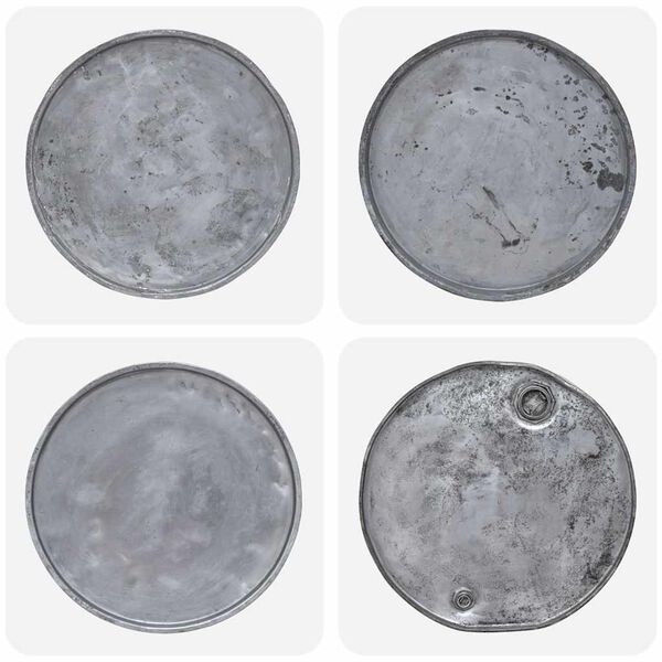 vidaXL Salongbord blandet gjenvunnet tre 60x45 cm sølv