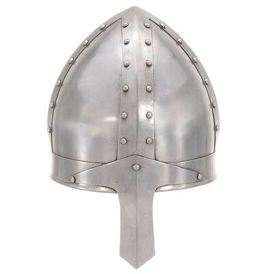 vidaXL Middelaldersk ridderhjelm antikk replika LARP sølv stål