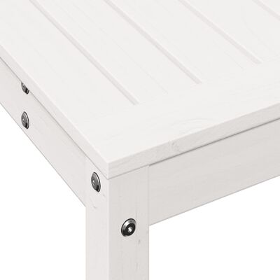 vidaXL Pottebord med hylle hvit 108x35x75 cm heltre furu
