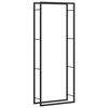 vidaXL Vedhylle matt svart 80x28x222 cm st&aring;l