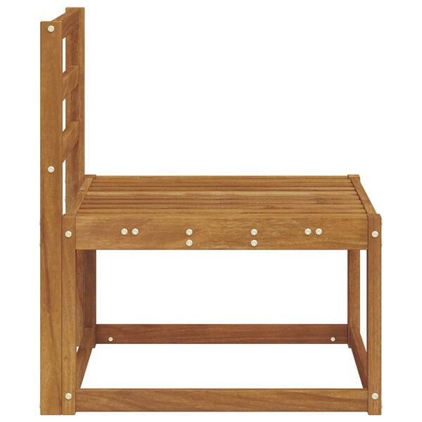 vidaXL Ute Midt Sofa Solid akasietre Naturlig 59 x 63 x 73 cm