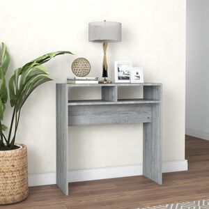 vidaXL Konsollbord gr&aring; sonoma 78x30x80 cm konstruert tre