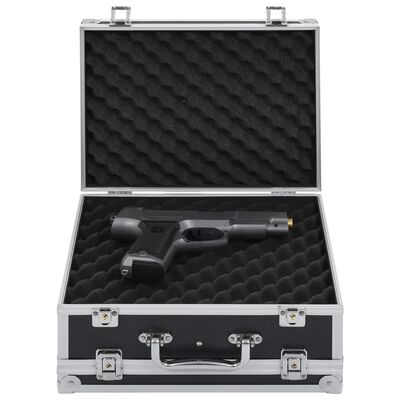 vidaXL Pistolkoffert aluminium ABS svart