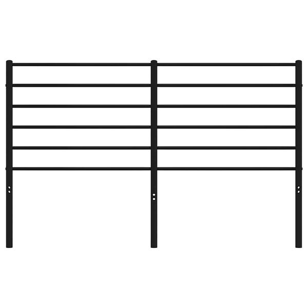 vidaXL Utskiftbar sengegavl i metall svart 135 cm