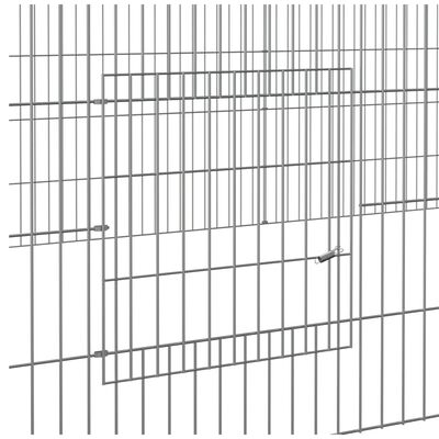vidaXL Kaninbur med 4 paneler 433 x 109 x 54 cm galvanisert jern