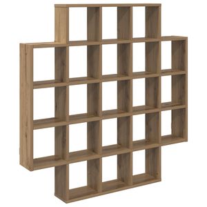 vidaXL Vegghylle Artisan eik 100 x 13 x 100 cm Konstruert tre