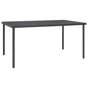vidaXL Utend&oslash;rs spisebord antrasitt 150x90x74 cm st&aring;l