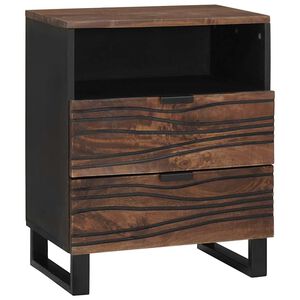 vidaXL Nattbordskap Valn&oslash;tt 50 x 33 x 62 cm Konstruert tre
