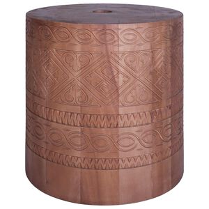 vidaXL Parasollfot 28.05 kg Naturlig Massivt tre Sylindrisk