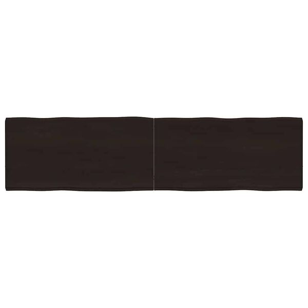 vidaXL Bordplate mørkebrun 160x40x(2-4)cm behandlet heltre naturlig