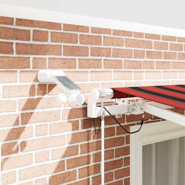 vidaXL Automatisk markise med LED og vindsensor 300x250cm oransje/brun