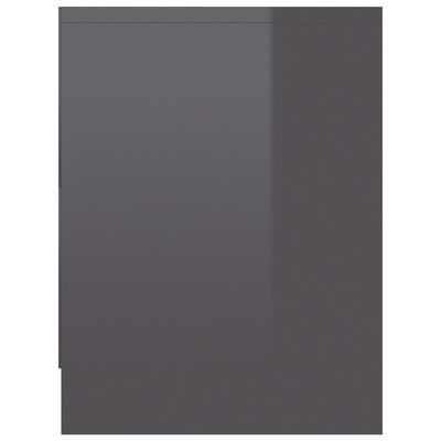 vidaXL Nattbord høyglans grå 40x30x40 cm sponplate